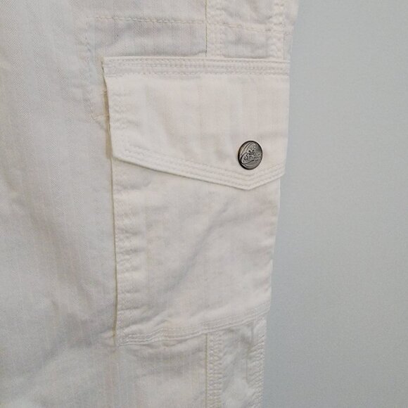 NWT Candie's Pants White Crop Capri Size 7 Cotton Blend Juniors NEW Read - Picture 4 of 11